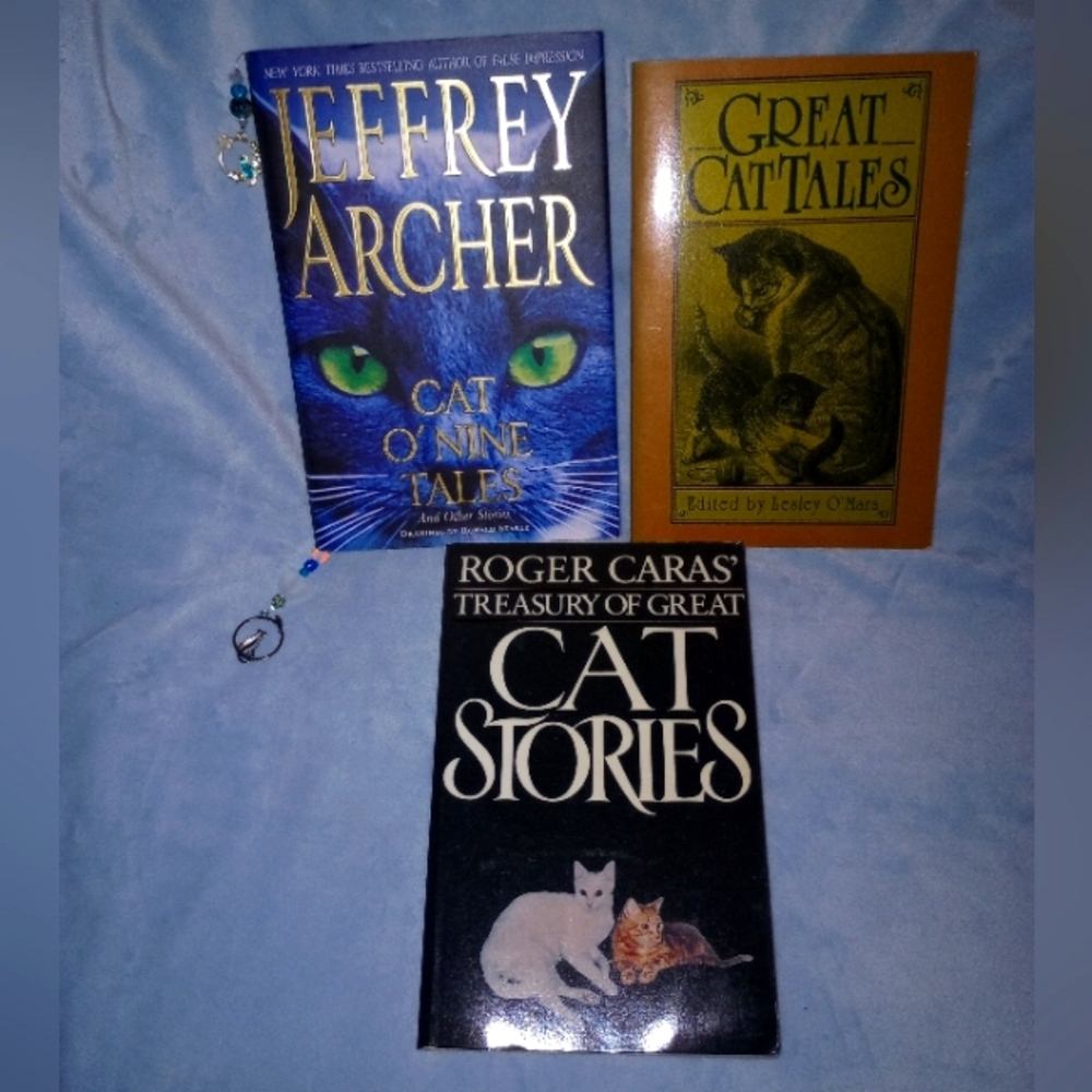 Cat Books Handmade Beaded Bookmarker Cat Stories Cat O' Nine Tales Holiday Gifts